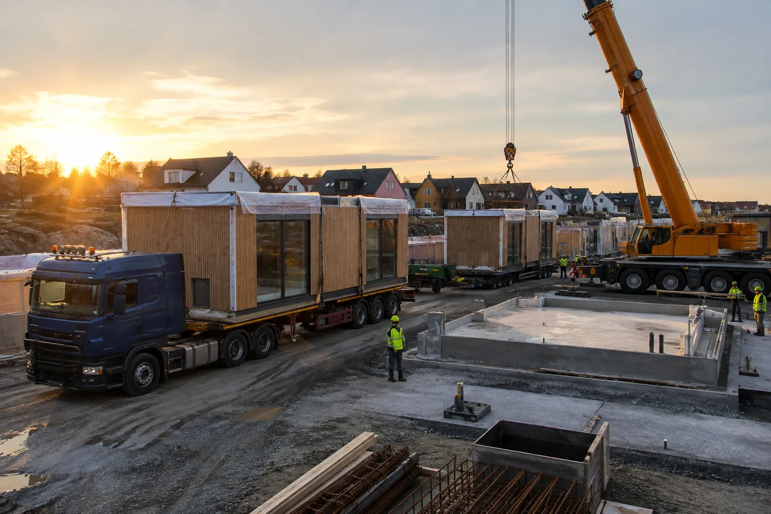 Illustrative render: Delivery to site